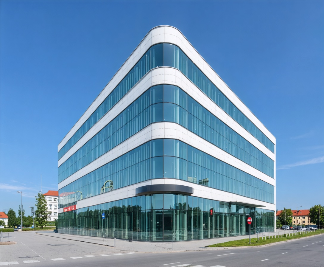 Exteriér modernej budovy Tower 1 na Mlynských nivách v Bratislave